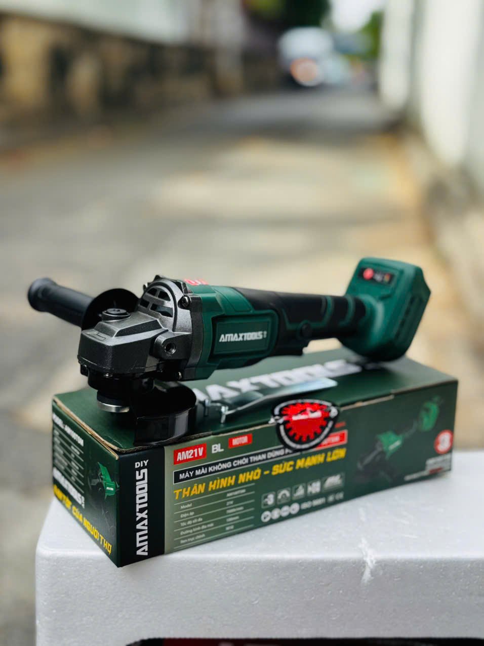 Máy Mài Góc Pin Amaxtools AM100TSM 21V, Tốc độ 7000 vòng/phút