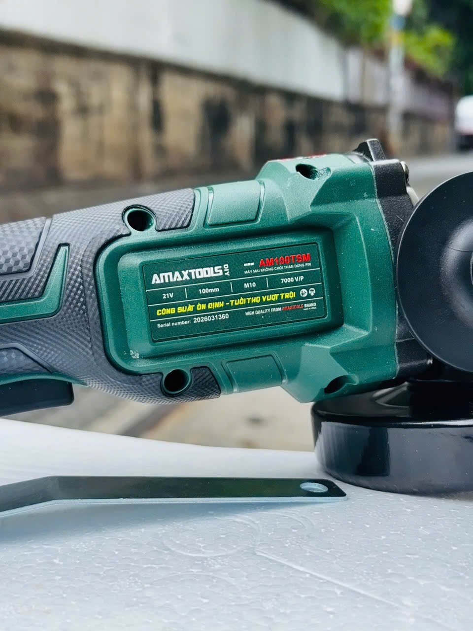 Máy Mài Góc Pin Amaxtools AM100TSM 21V, Tốc độ 7000 vòng/phút